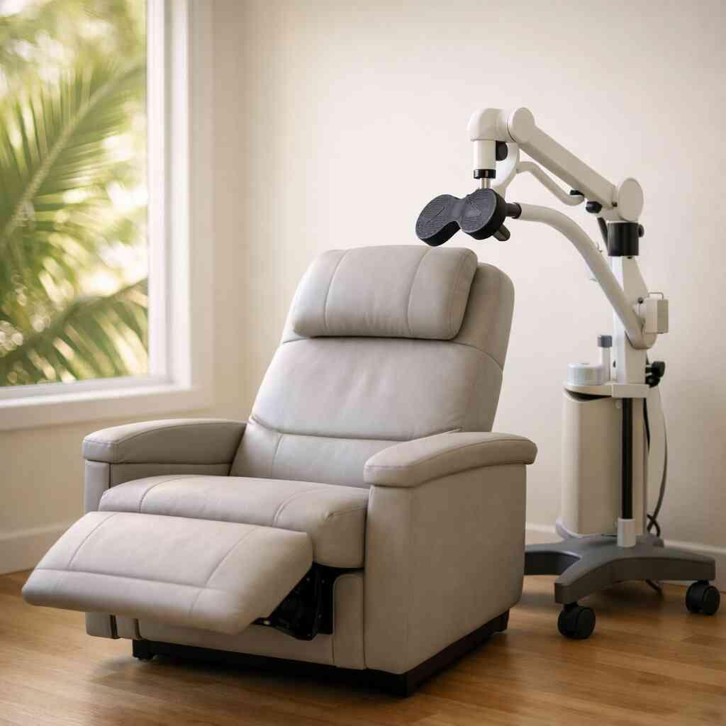 The calm clinic rhythm from mapping to treatment without sedation or downtime — TMS Treatment Florida